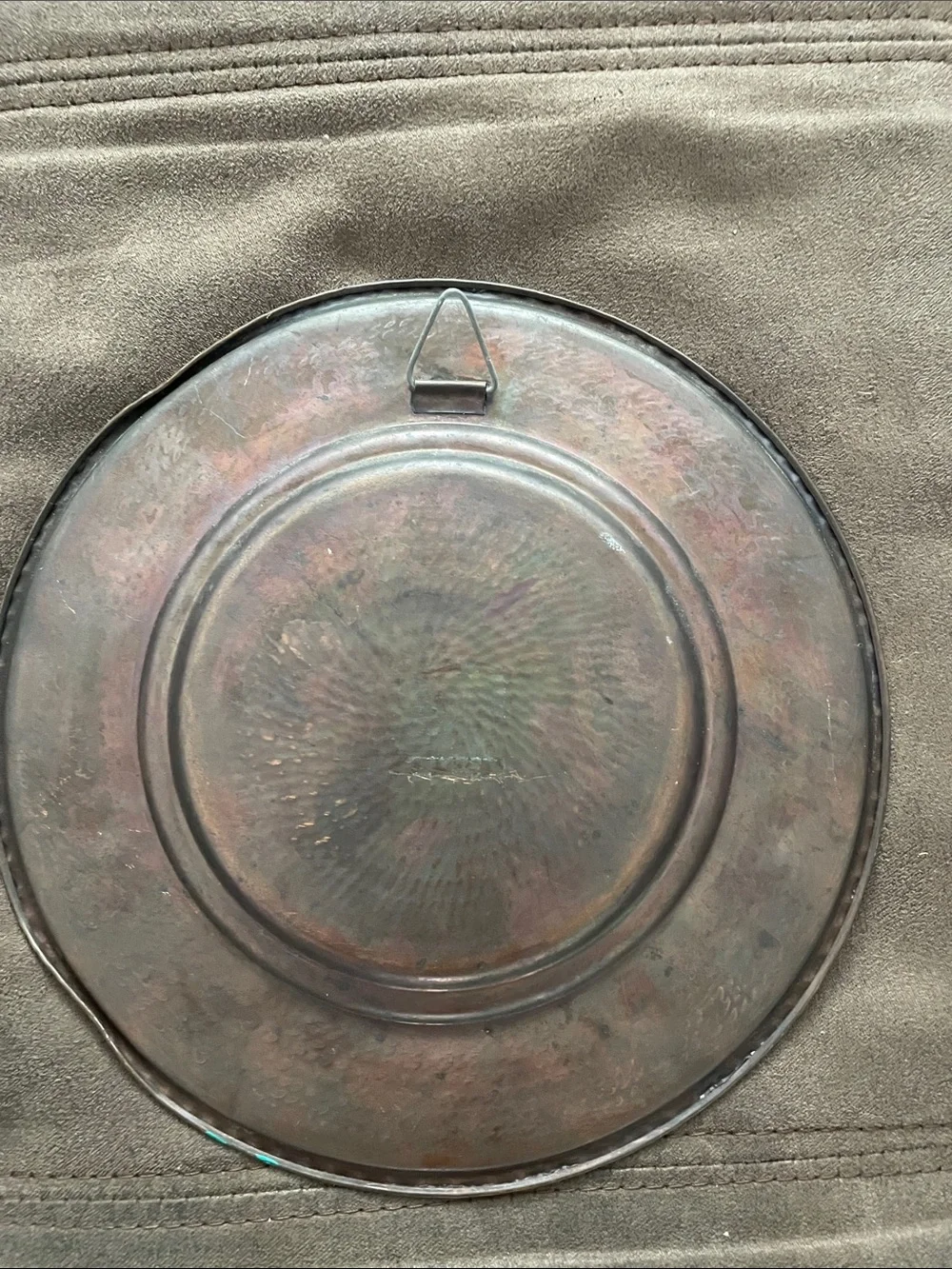 Ecuador Decorative Souvenir Plate with Teal and Gold Accents